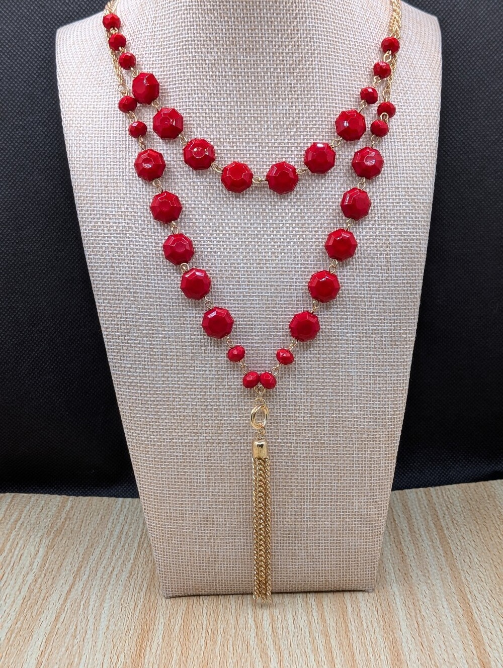 Red Tassel Necklace